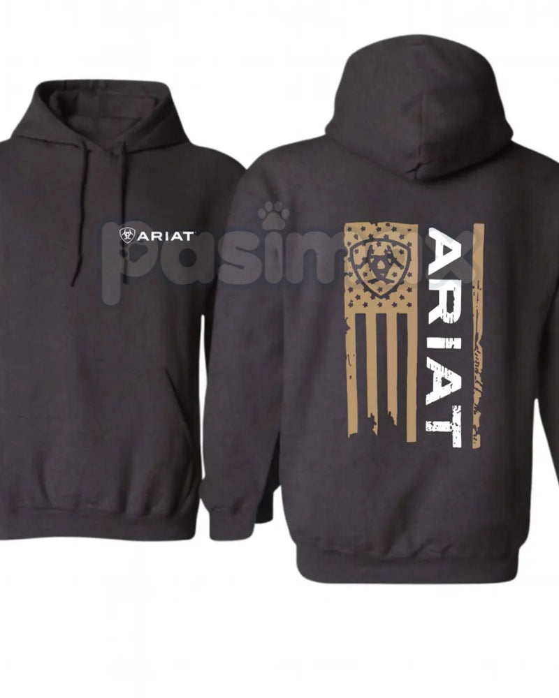 Ariat Flag Hoodie – Western Lifestyle Apparel Pullover, Classic Cowboy Style & American Flag Graphic, Unisex