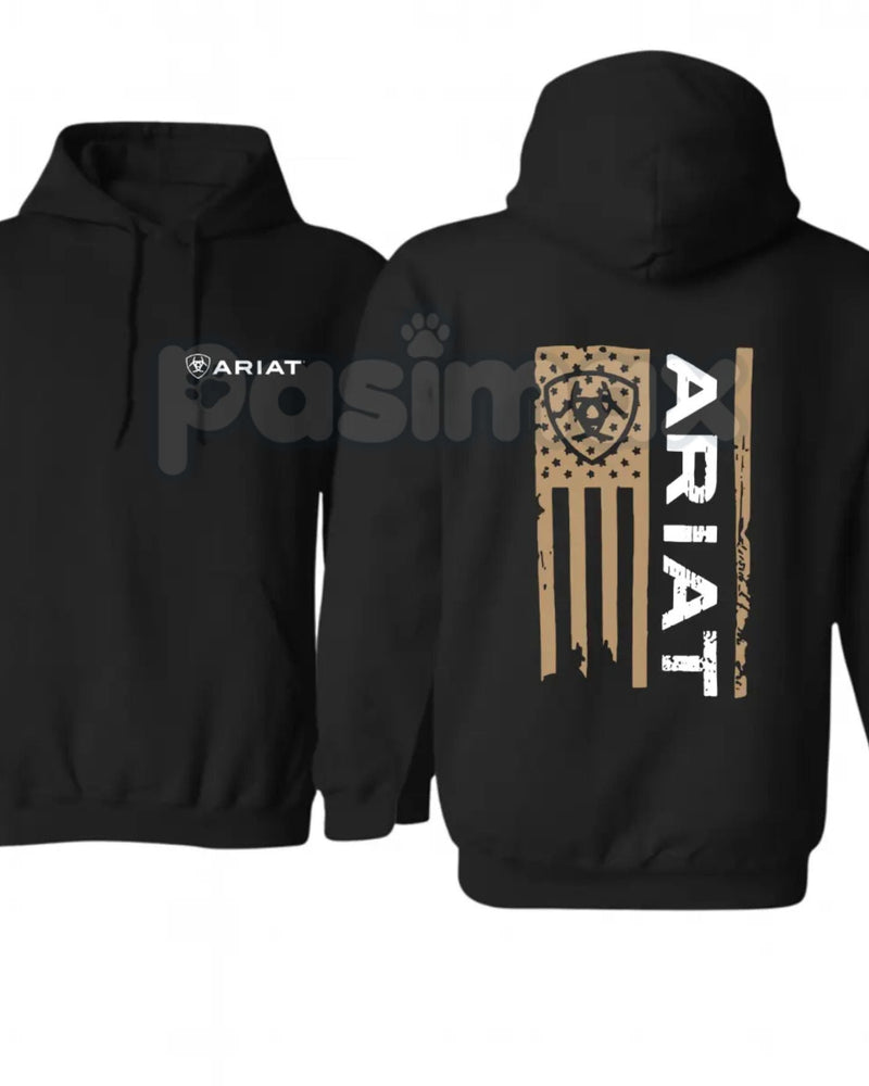 Ariat Flag Hoodie – Western Lifestyle Apparel Pullover, Classic Cowboy Style & American Flag Graphic, Unisex