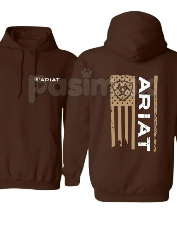 Ariat Flag Hoodie – Western Lifestyle Apparel Pullover, Classic Cowboy Style & American Flag Graphic, Unisex