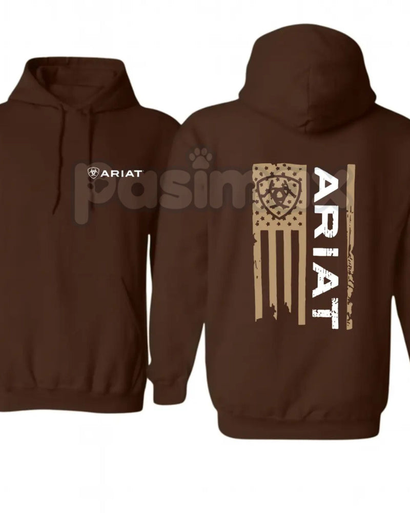 Ariat Flag Hoodie – Western Lifestyle Apparel Pullover, Classic Cowboy Style & American Flag Graphic, Unisex