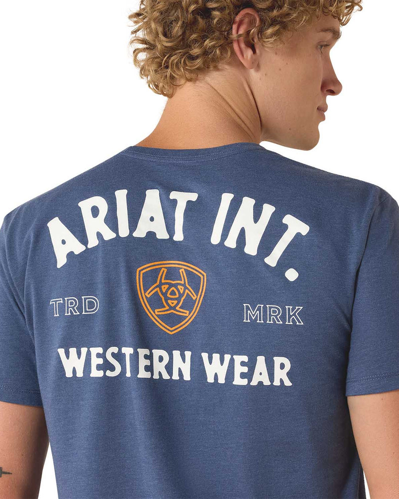 Ariat Mens Outline Shop Short Sleeve Shirt, Western Wear Tee